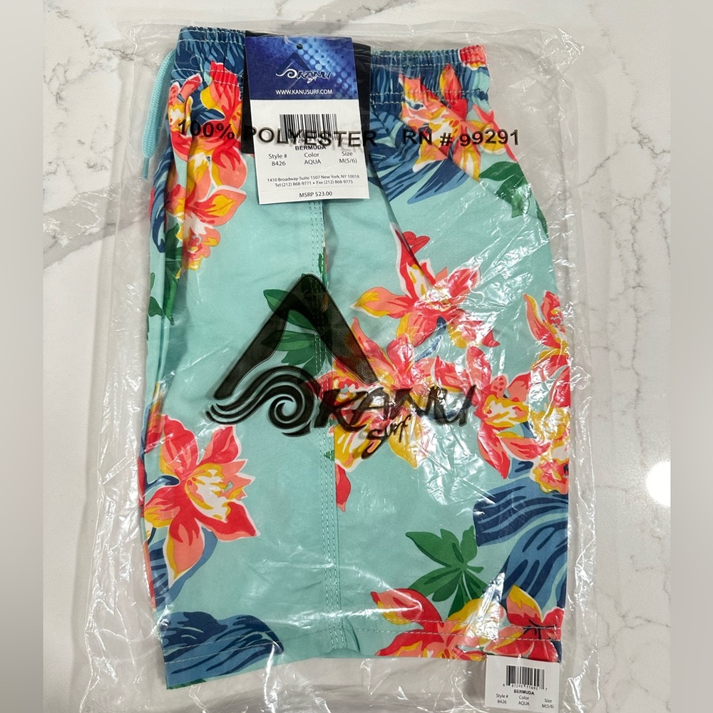 New in bag with tags boys size medium 5/6 swim suit trunks summer shorts